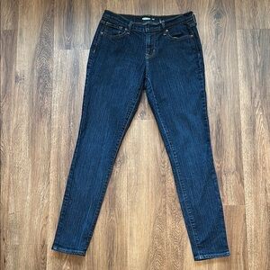 Old Navy Curvy Skinny Dark Blue Jeans Like New Size 2